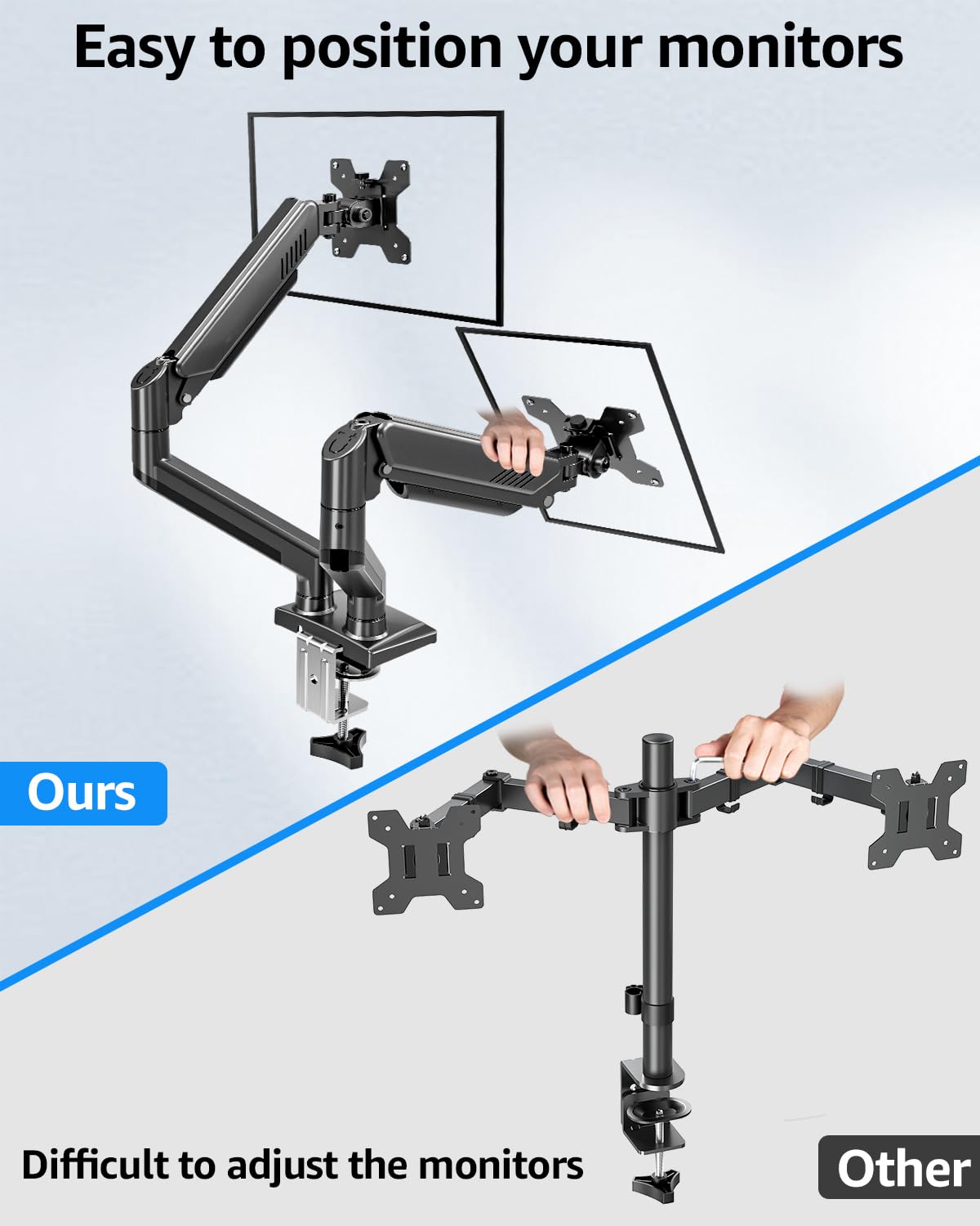 Freelift Dual Monitor Desk Mount for 13'' to 32'' Monitors MU8014B