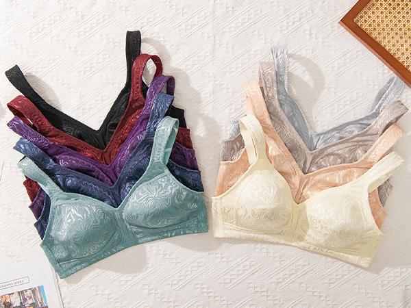 Wingslove Women's Full Coverage Wireless Minimizer Bras Comfort No Padded Supportive Unlined Plus Size Bras