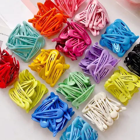 40-Pack Kawaii Hair Clips, Sweet Candy Color Side Clips, Simple Design Hair Accessory for Adults, Kids & Students, Hairclips