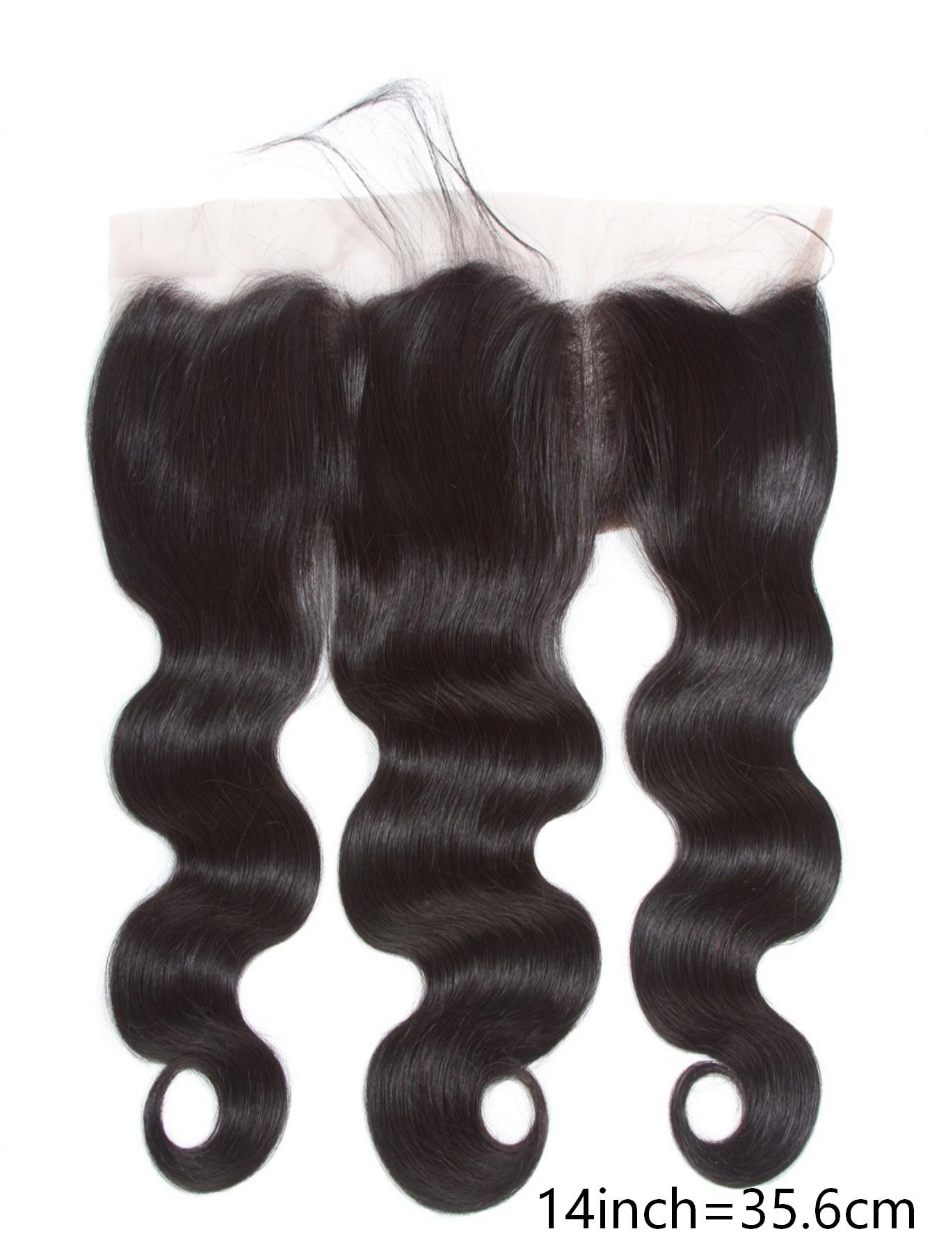 1PC WN-BW-LFF Natural Black Body Wave 13x4 HD Lace Frontal Human Hair
