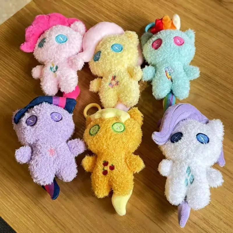 Cartoon My Little Pony Pinkie Pie Plush Doll Hanging Key Chain Cute Twilight Sparkle Fluttershy Plush Toy Girl Bag Pendant Gift