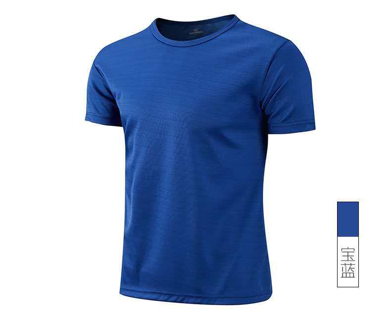 Ice silk mesh t-shirt for men, summer short-sleeve, solid color, loose fit, youth half-sleeve, quick-dry, breathable sports top