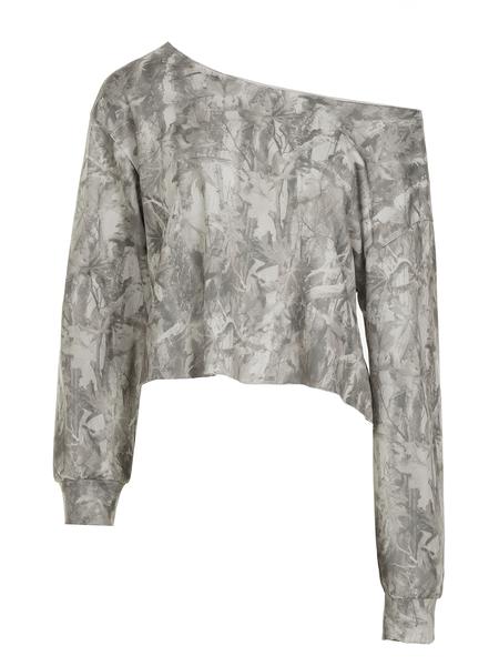 Women's Camo Print Off-shoulder Casual Loose Pullover Sweatshirt, Long Sleeve Drop Shoulder Design, Perfect for Spring & Fall Fashion, Womenswear