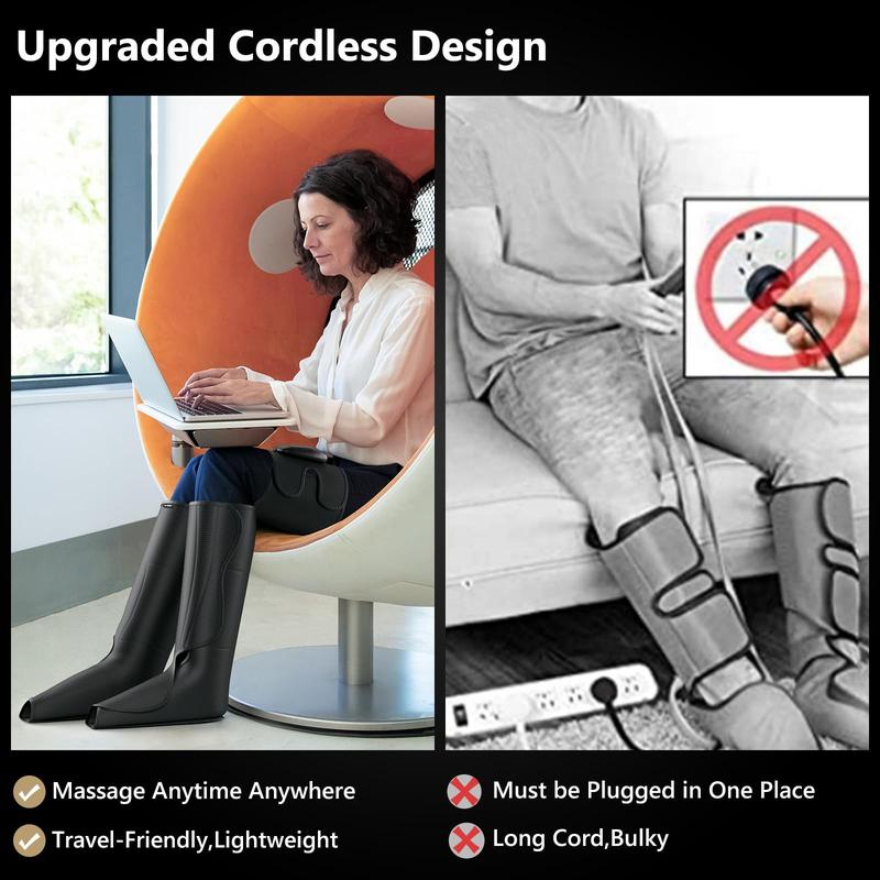 【FIT KING】Cordless Foot and Leg Massager, Leg Massager, No External Hoses & Handheld Controller, Easy to Use for Travel, Mom, Dad, Athletes, Blackfriday gift 【FIT KING】Cordless Foot and Leg Massager, Leg Massager, No External Hoses & Handheld Controller, Easy to Use for Travel, Mom, Dad, Athletes, Blackfriday gift