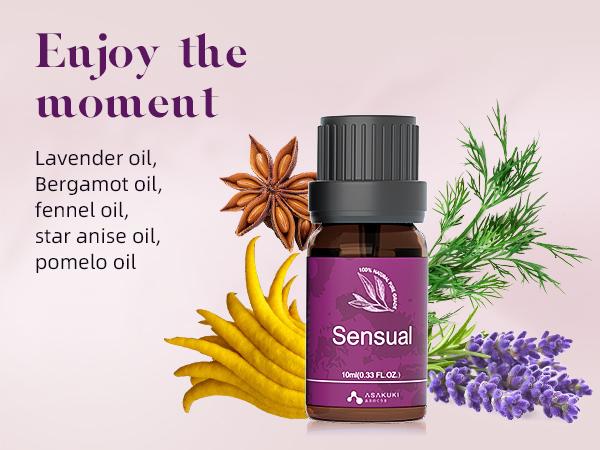 ASAKUKI Essential Oils Set (6 x 10 ml) for Diffuser, Holiday Scent, Stress Relief Scented Perfume Freshener Aroma gift Fragrance Healthcare Solution Healthy Aromatherapy, Therapeutic Lemon