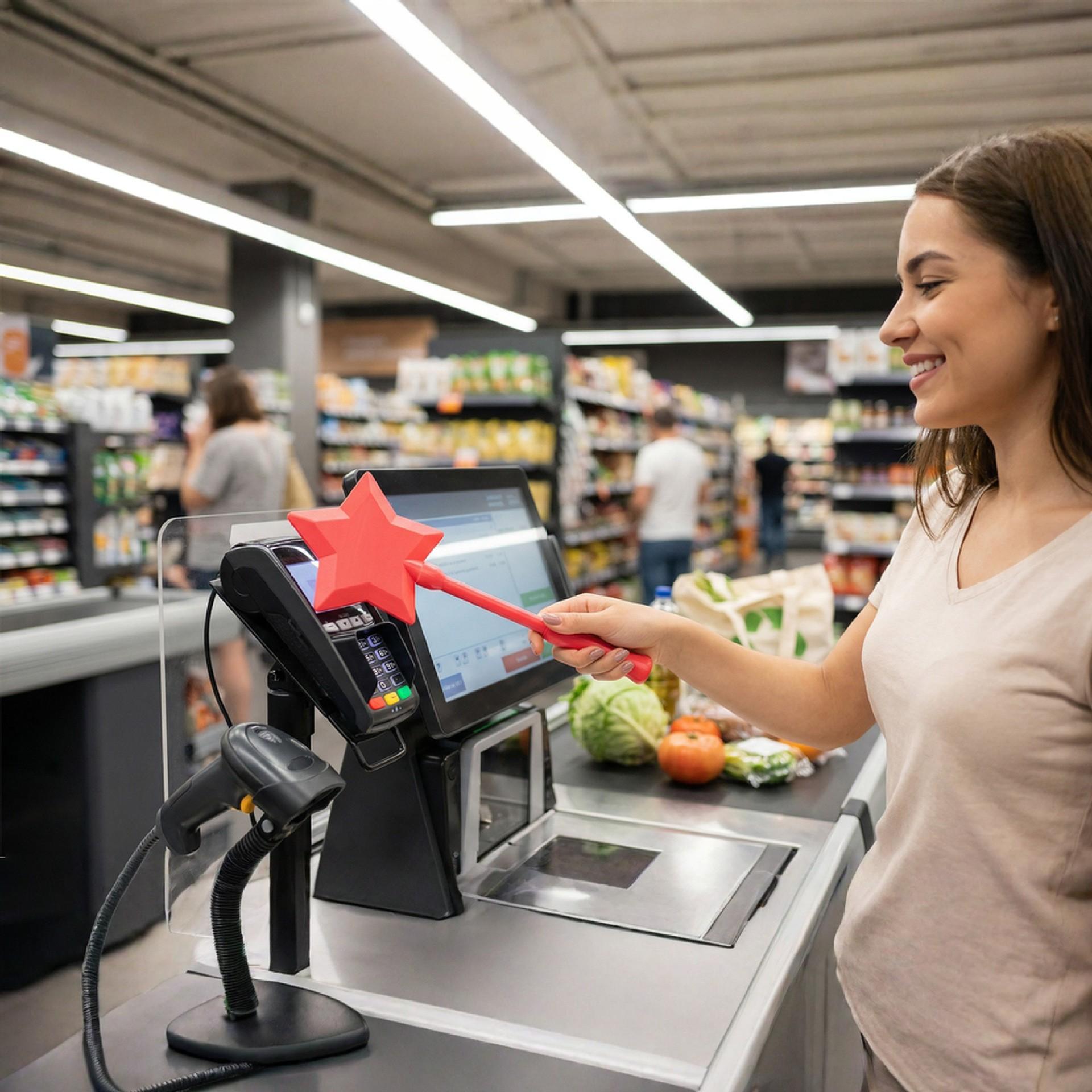 3D Printed Wand Tap to Pay, Non-Contact Payment Card Holder, Starlight Magic Wand, Convenient and Stylish Payment Solution