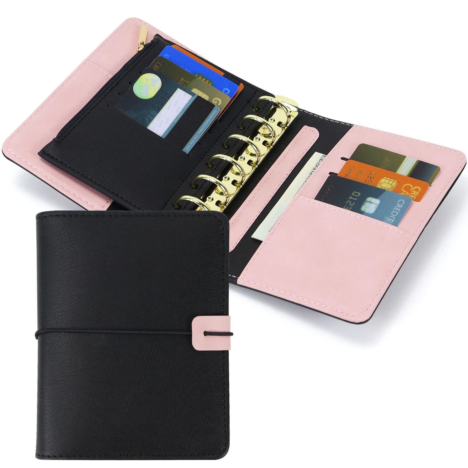 A7 Budget Mini Notebook Wallet Diary Book, PU Leather Ring Binder, 45 ...