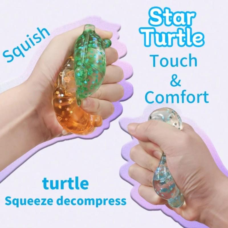 Sensory Soothing Toys, Shiny Squeeze Turtle, Stress Relief Balls, Soft Anti-Anxiety Toys, Sensory Stress Reliever, Sensory Fidget Tools, Party Snacks, Birthday Gifts, Gift Box Fillers