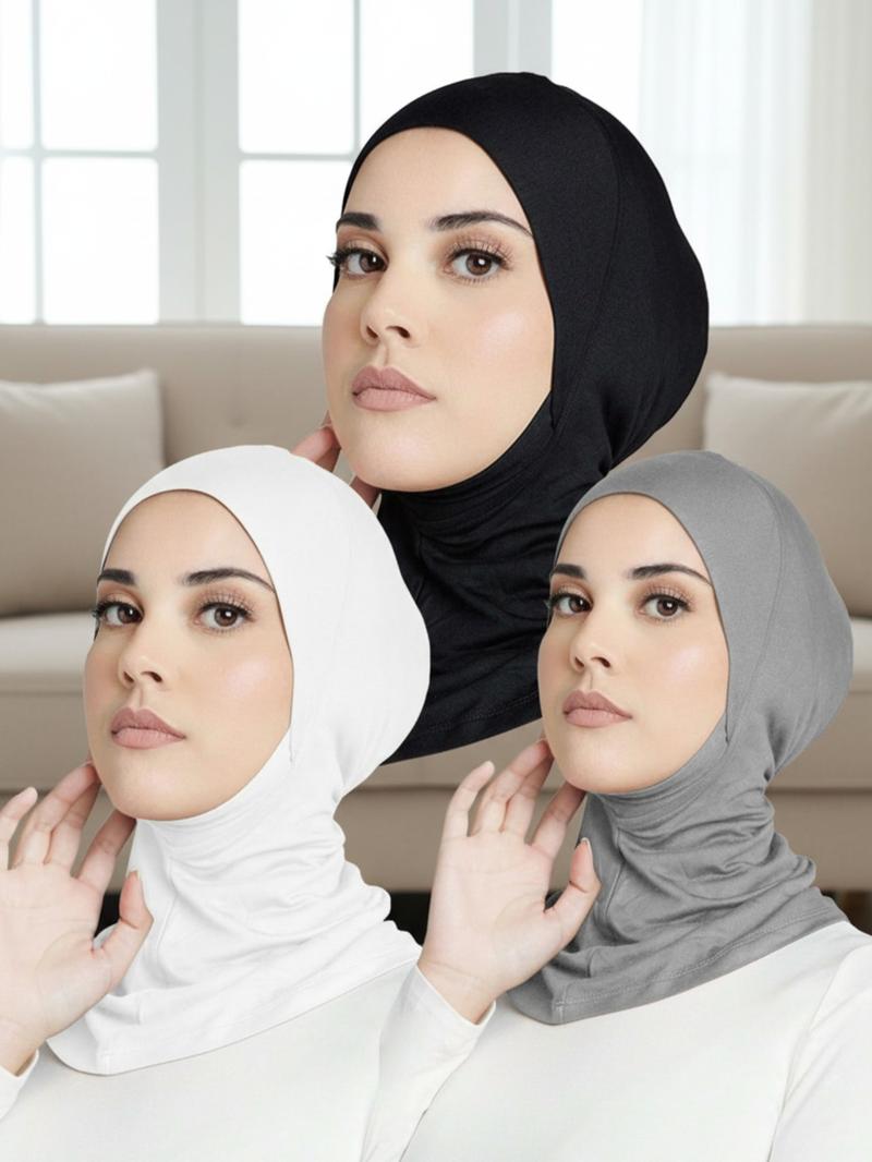 Women's Solid Color Instant Hijab Casual Soft Comfortable Breathable Hijab for Daily Wear, Fashion Accessories for Women & Girls, Modest Hijab