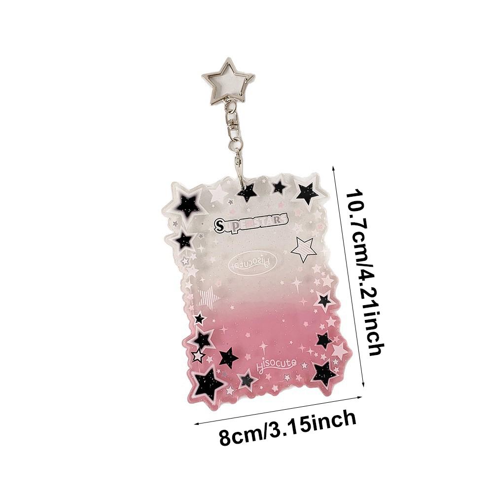 INS Style Star Photo Card Holder Photocard Case Instant Camera Photo Frame Keychain Backpack Pendant 3inch Idol Photo Holder