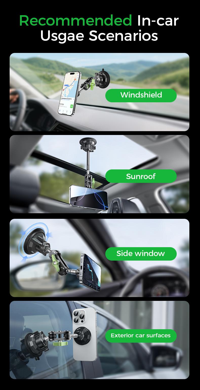 MAGIC JOHN High Performance Ultra Durable Car Phone Holder Easy Install