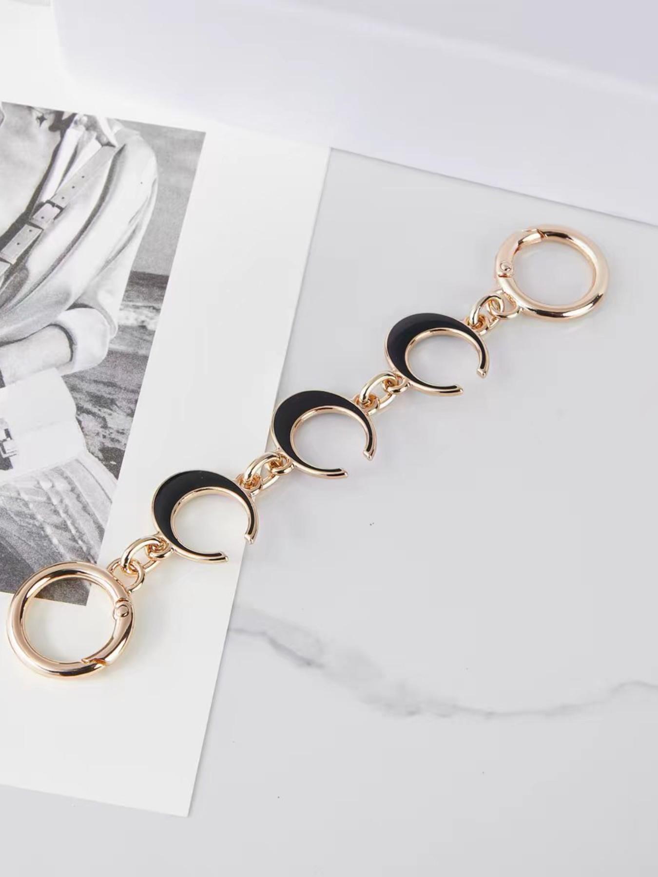 Heart & Moon Design Purse Chain Extender, Novelty Bag Extender Chain, Purse Strap Extenders for Women & Girls, Bag Charm Accessories