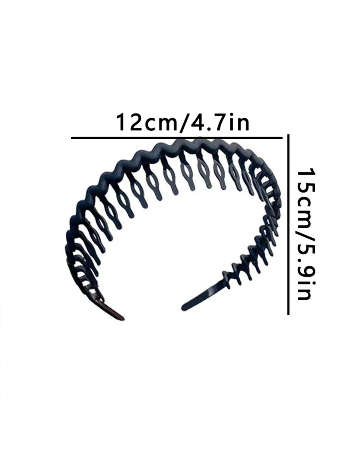 Luxe Petite Wavy Braided Headbands with Teeth, Non-Slip Textured Hair Hoops, Cute Wide Wavy Hair Accessories for Women & Girls