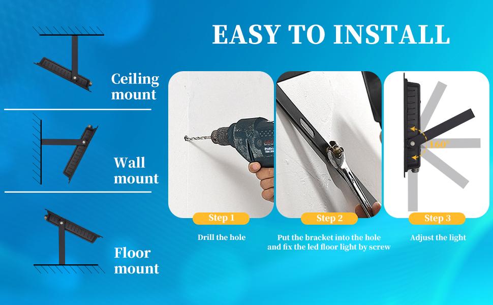 100W LED Flood Light Outdoor 10000LM Super Bright Security Light IP66 Waterproof 6500K Daylight White Exterior Light for Basketball Court Stadium Playground High Lumen Energy Efficient Long Service Time