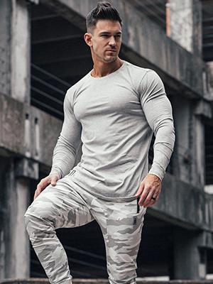 COOFANDY Men 2 Pack Muscle Fitted T Shirt Gym Workout Athletic Long Sleeves Tee  Clothes