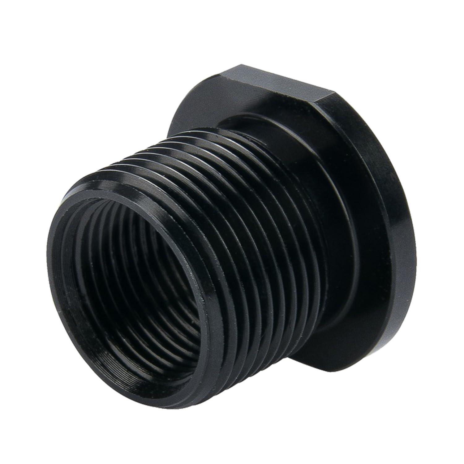 2 Pack 1/2 X 28 to 5/8 X 24 Thread Converter with Crush Washer, Ideal for Plumbing and DIY, Aluminum Fuel Filter Adapter Fittings