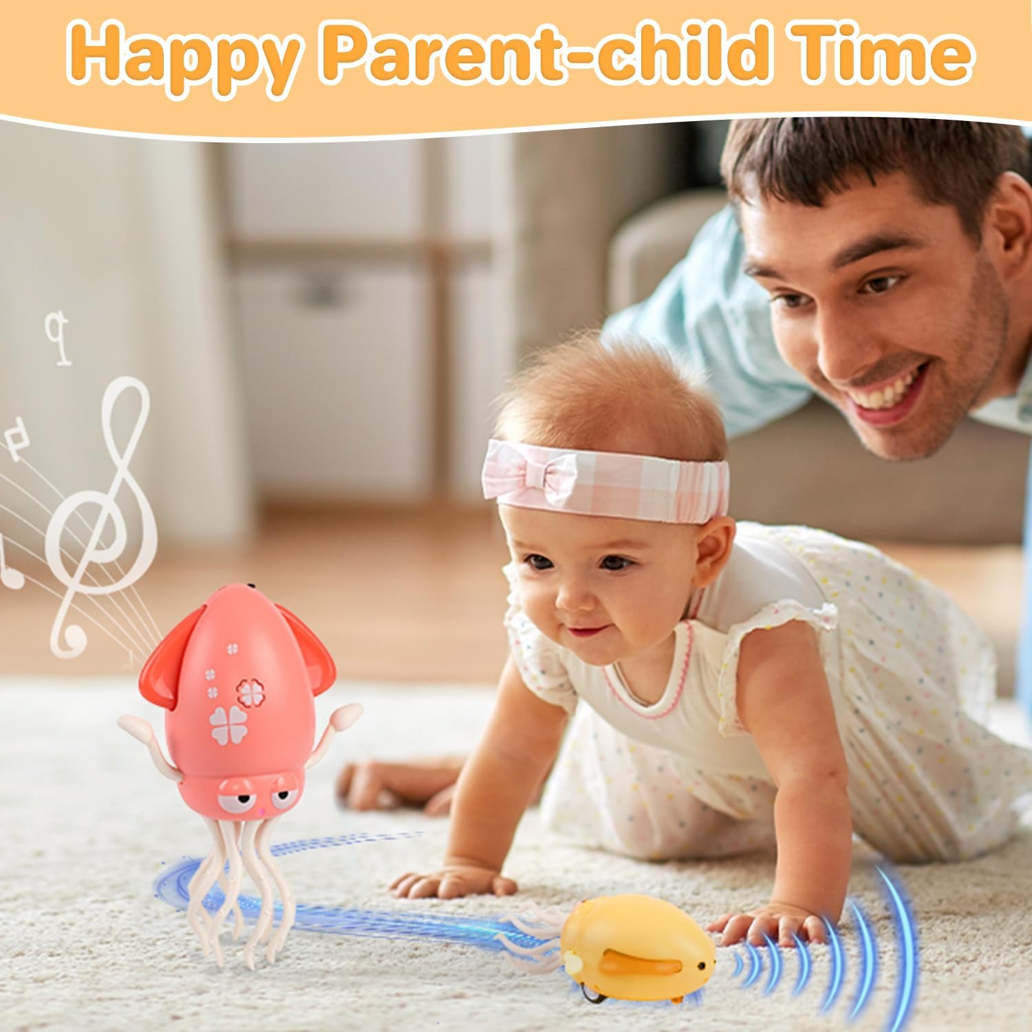 Magic Dancing Octopus Toy - Auto Electric Dancing & Obstacle Avoidance! Self-Navigating Octopus Dance Machine - 8 Tentacles of Pure Fun | pet toy | kids toy