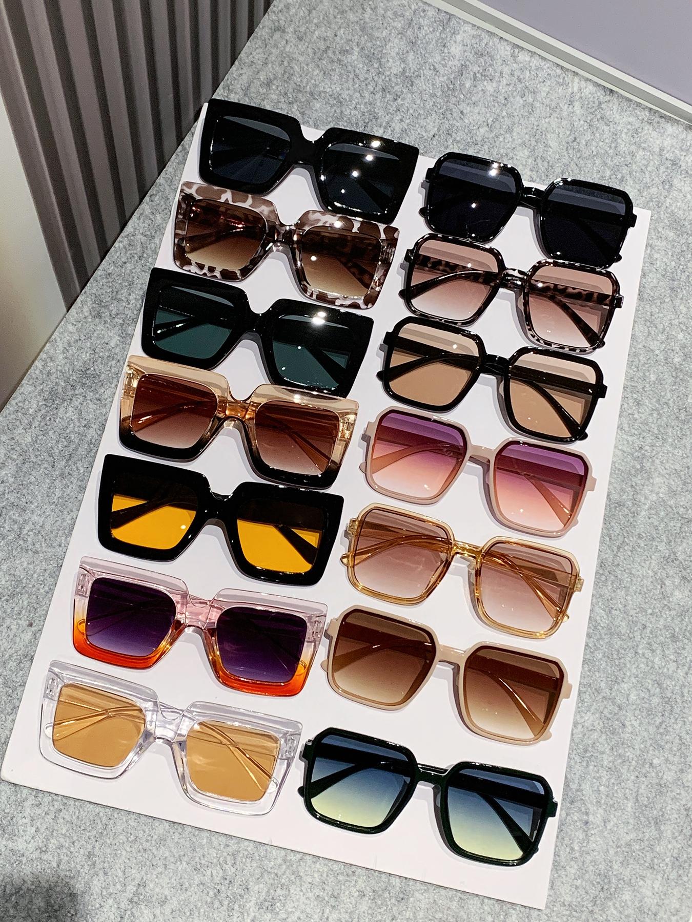 14 Pcs Large Frame Women Sunglasses, Retro Simple Fashion Classic Shades, Trendy Beach Eyewear, Unisex Outdoor Party Vacation Travel Driving Fishing Decor Gift, Street Style Shades, Stylish Sunglasses, Summer Sunglasses, Streetwear Sunglasses 14 Pcs Large Frame Women Sunglasses, Retro Simple Fashion Classic Shades, Trendy Beach Eyewear, Unisex Outdoor Party Vacation Travel Driving Fishing Decor Gift, Street Style Shades, Stylish Sunglasses, Summer Sunglasses, Streetwear Sunglasses