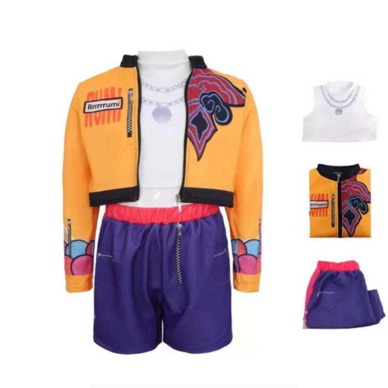 New K-Pop Cosplay Costume Set, Korean Fashion Women's Group, Rumi Cosplay Suit, 1pc, Perfect for Anime & Concerts