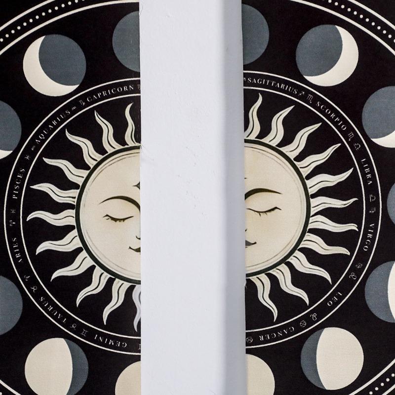 Bohemian creative print pattern fringed craft tapestry minimalist studio living room background wall decoration