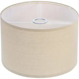 Drum Lamp Shades, 12"x12"x8" Linen Easy Assembly Lampshade for Table Lamps Floor Lamps Pendant Lights, Cream