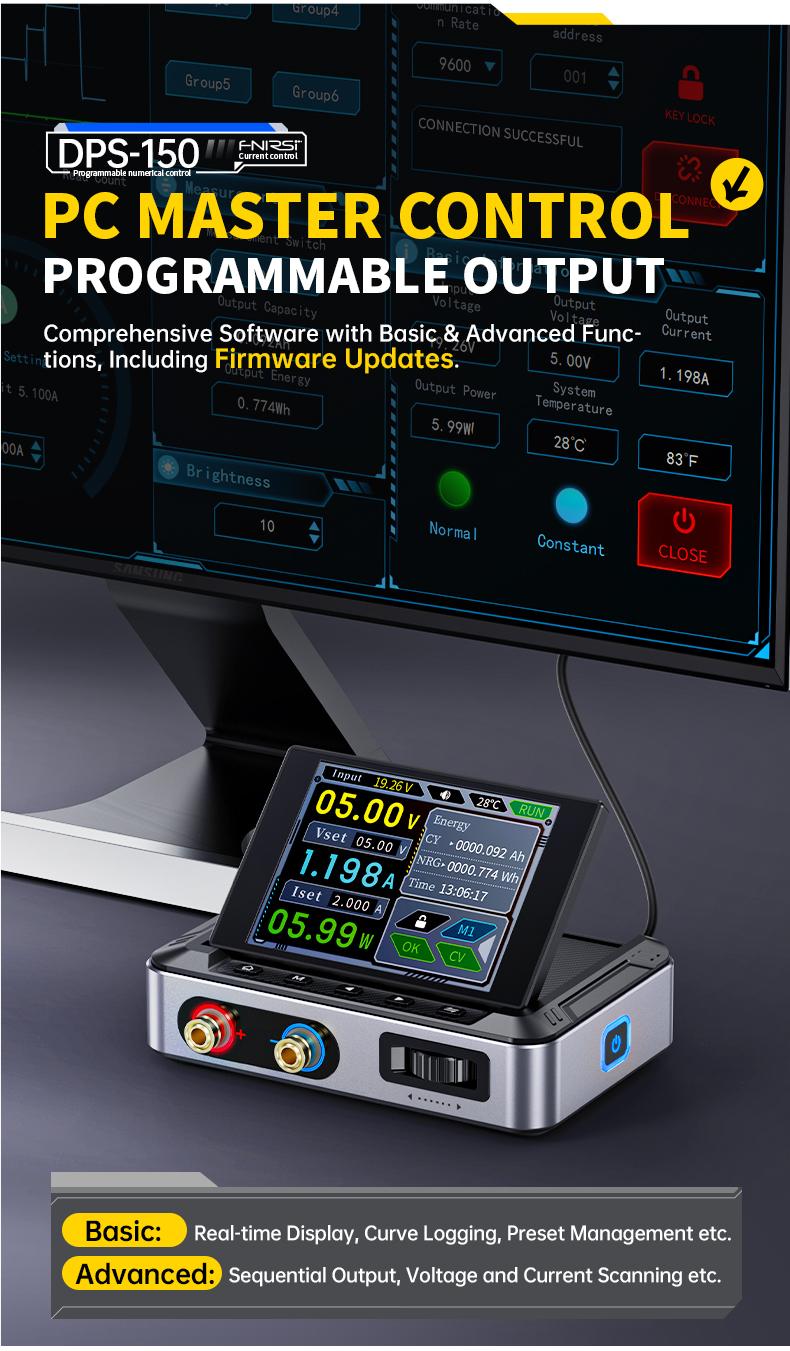 FNIRSI DPS-150 Laboratory DC Power Supply CNC Adjustable 30V 5A Digit Display Mini Portable Regulator Switching Power Supply