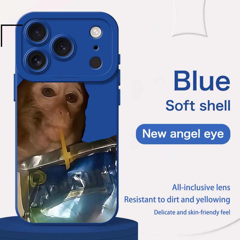 Cute Monkey Pattern Phone Case , TPU Soft Silicone, Fully Protected and Shockproof For iPhone 17 16 15 Pro Max 14 13 12 11 X Plus Air Mini Funny Clown