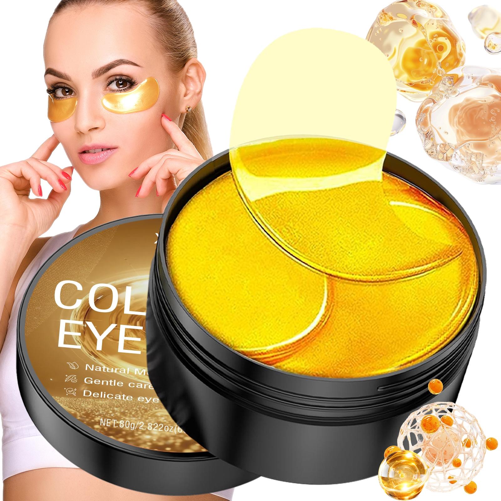 60-Piece Collagen Eye Mask Set, Gentle Hydrating Under-Eye Patches for Fine Lines and Dark Circles, Eye Care Suitable for All Skin Types, Hydrate