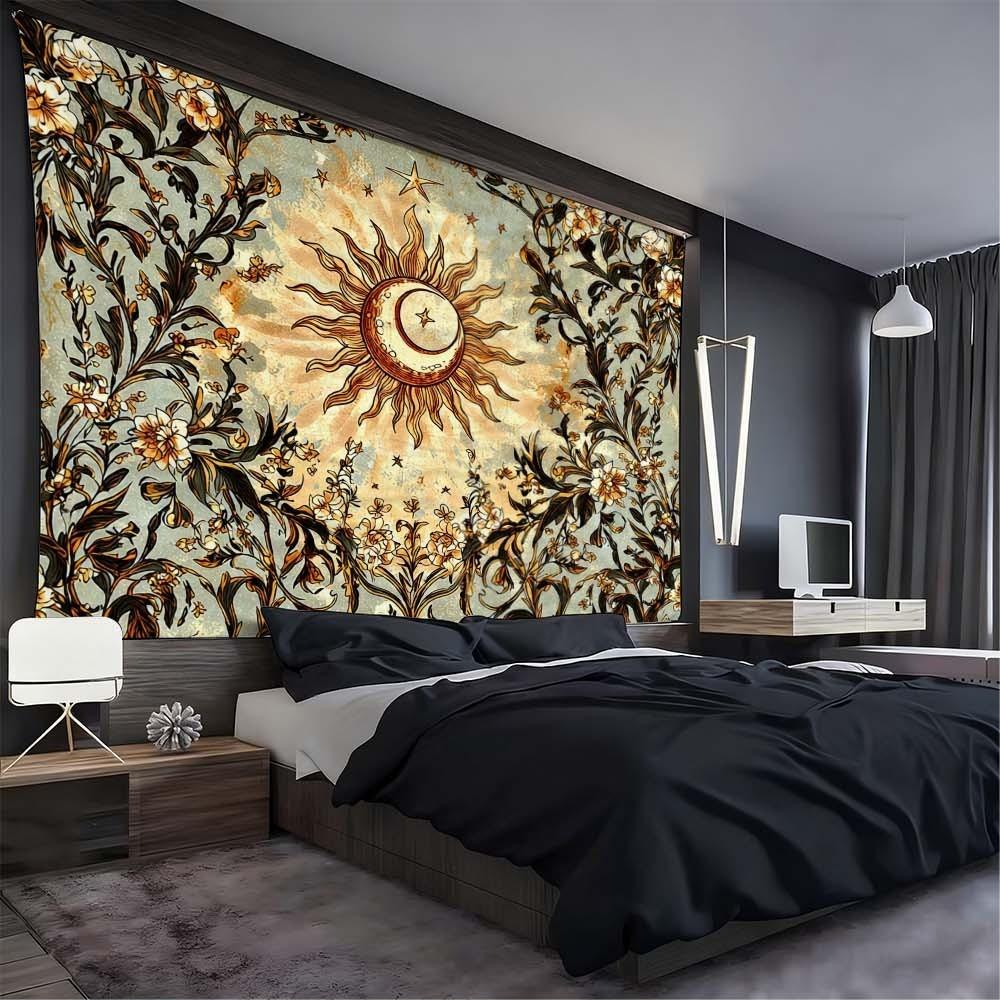 Theme Wall Hanging Tapestry, Enhance Home Atmosphere, Suitable for Living Room, Bedroom, Daily Gatherings, Artistic Fabric Background Decor