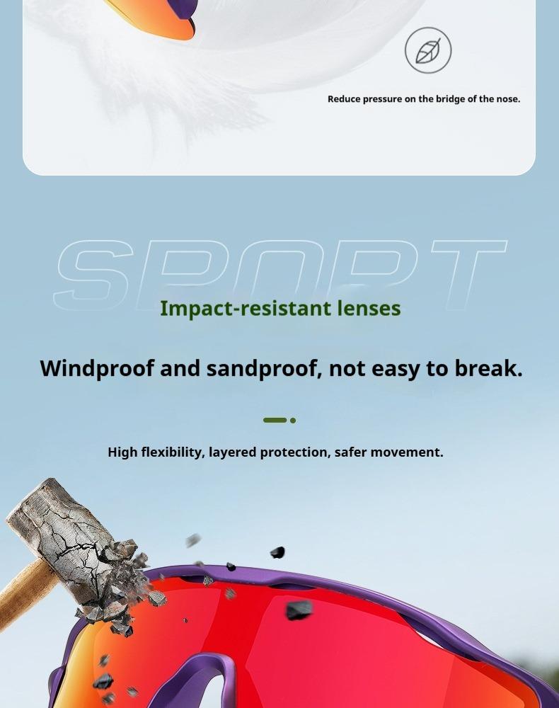 Professional Sports Sunglasses HD Cycling Windproof Glasses Outdoor UV Protection Sun Glasses Marathon Hiking Eyewear