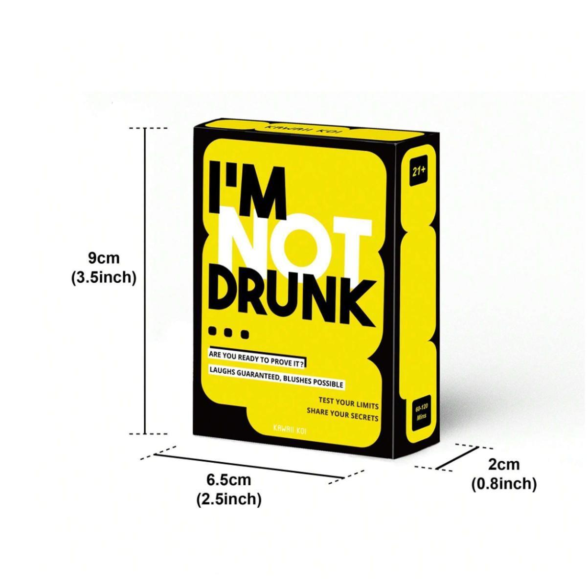 I'M NOT DRUNK – 21+ Hilarious Adult Drinking Game Cards | Bold Challenges & Secret Sharing for Game Nights, Bachelorette Parties & Pre-Game Fun | 55 Cards for 2-8 Players
