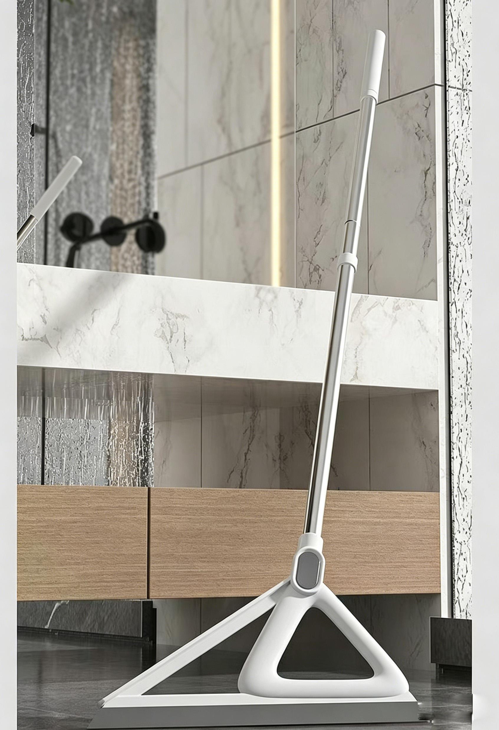 Triangle Sweeper, Magic Bathroom Water Scraper, Dual-Use Floor Cleaner, Efficient Water and Dirt Removal Tool, Essential Cleaning Aid, Home Cleaning Tool, Household Cleaning Tool, Water Broom, Shower Broom Squeegee