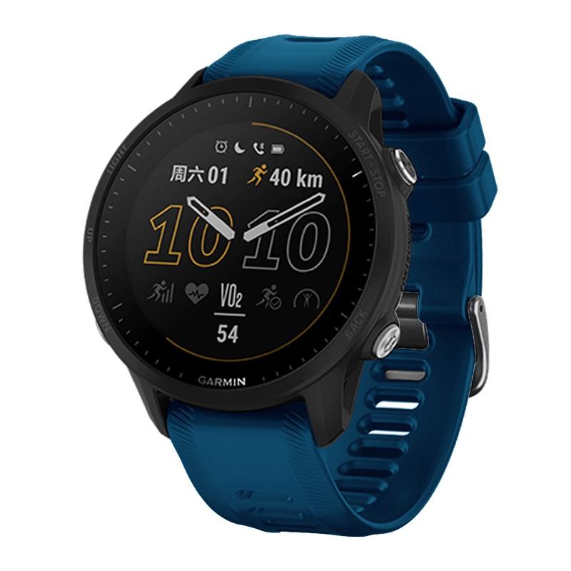 1 Pcs Casual Silicone Watch Band for Garmin Forerunner 955 Smartwatch Replacement Accessories Watch Straps (Strap Only, Watch Not Included)