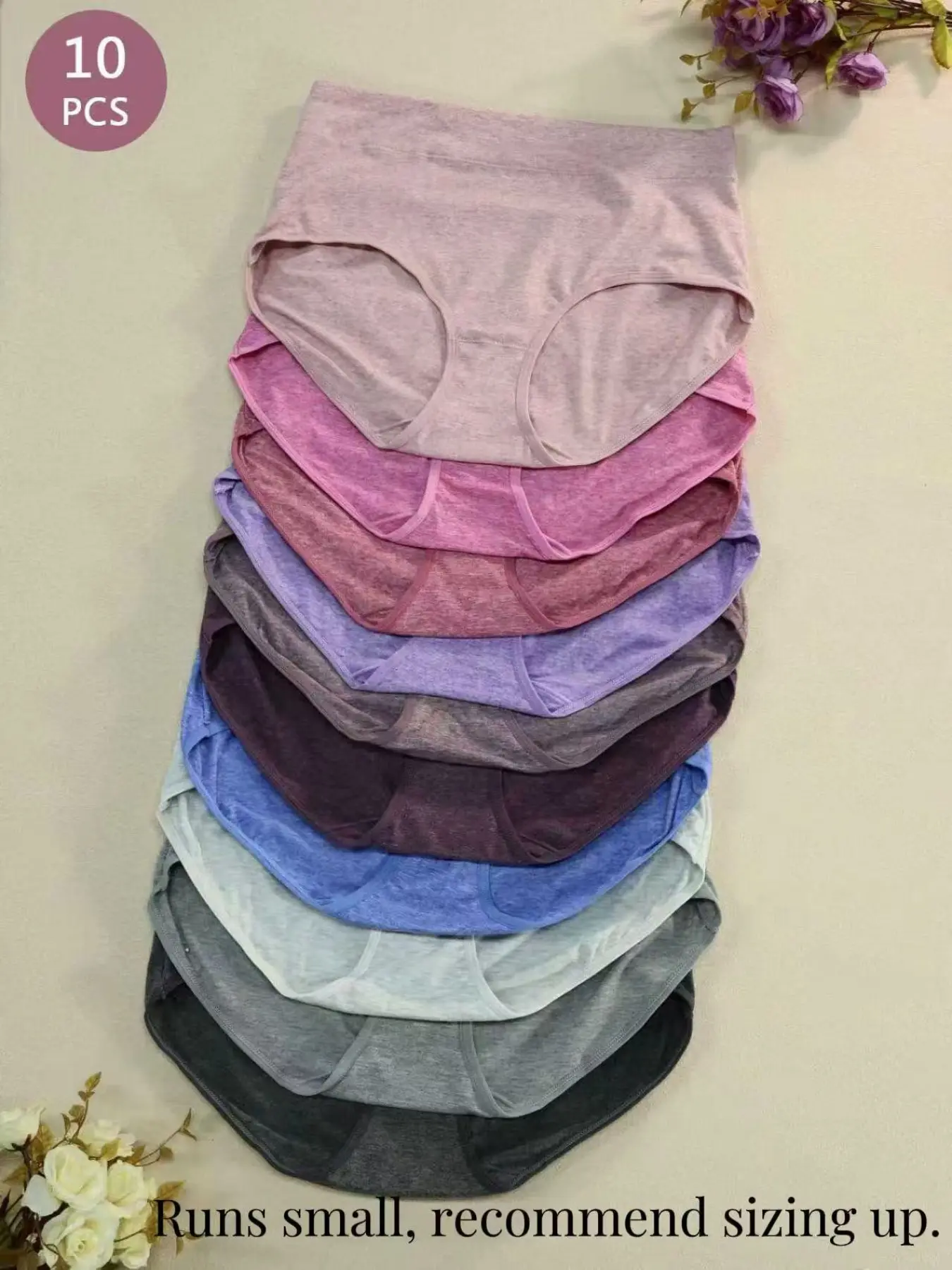 Women's Plus Size Briefs, Mid-Waist Elastic Breathable Ruched Daily Wear Underwear, Comfortable Multi-Color Short Pants, Plain Lightweight Seamless Panties, Lightweight Summer Panties, Seamless Undergarment, Comfy Breathable Panty