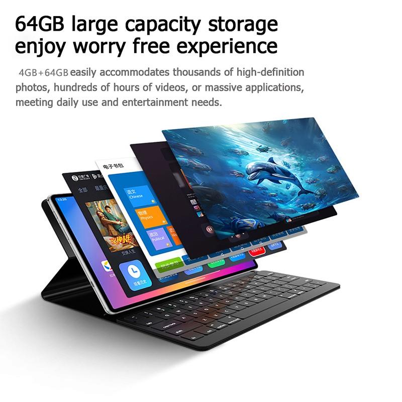 Latest 10.1 Inch Tablet PC, Android 13 System, 4GB RAM 64GB ROM, Octa-Core Processor, Eye-Care Function, 1920x1200 Resolution