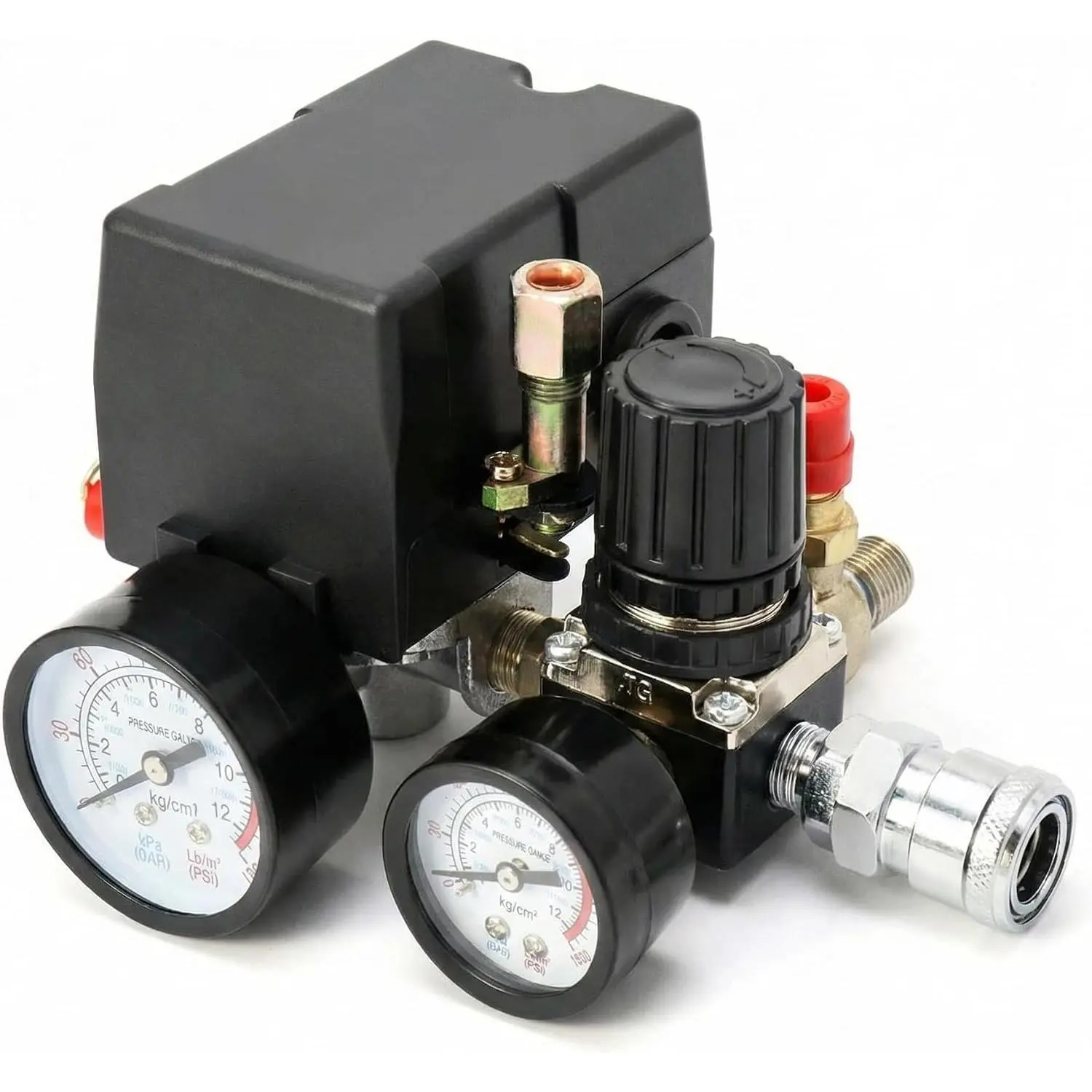 Air Compressor Pressure Switch for Pneumatic Tools, 90-120 PSI Adjustable Controller
