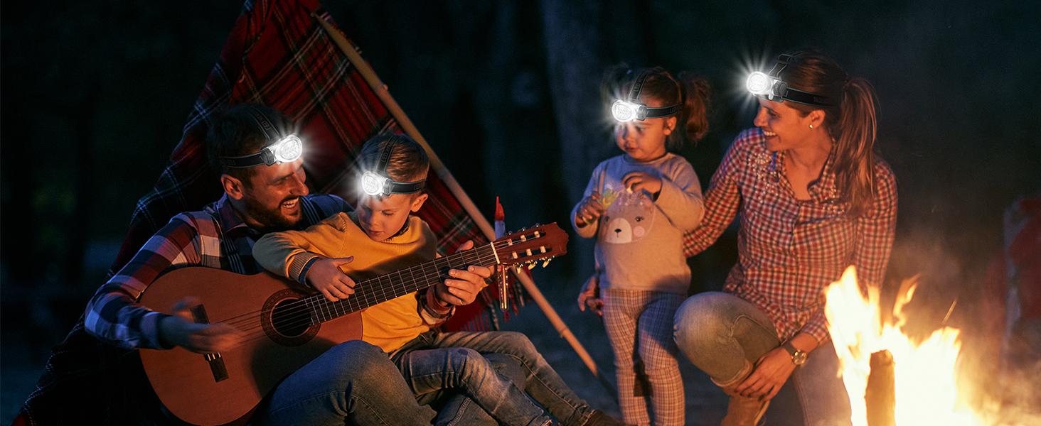 #JumpstartSale EverBrite 5-Pack LED Headlamp, 4 Lighting Modes, Pivoting Head with Adjustable Headband, Perfect for Running, Camping and Hiking, Batteries Included