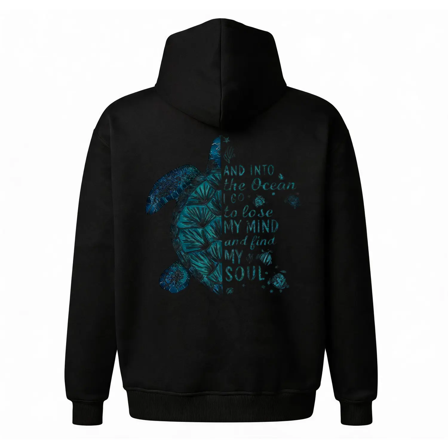 Y2K Hoodie Graphic Hoodie Sea Turtle Ocean Quote Print, Cozy 90s Streetwear Oversized Hoodie, Unisex Fleece Baggy Sweatshirt, Comfortable Casual Wear Aesthetic Everyday Hoodie, Trendy Gifts for Her Him Beach Lovers, Cheap Loungewear Versatile Top