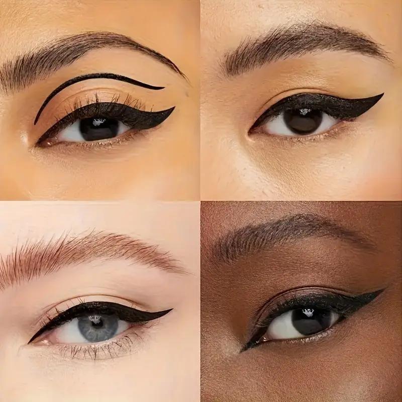 5 black gel eyeliner pencils, long-lasting and natural, soft and smooth, easy to apply, matte and quick-drying, smudge-resistant gel eyeliner cosmetics