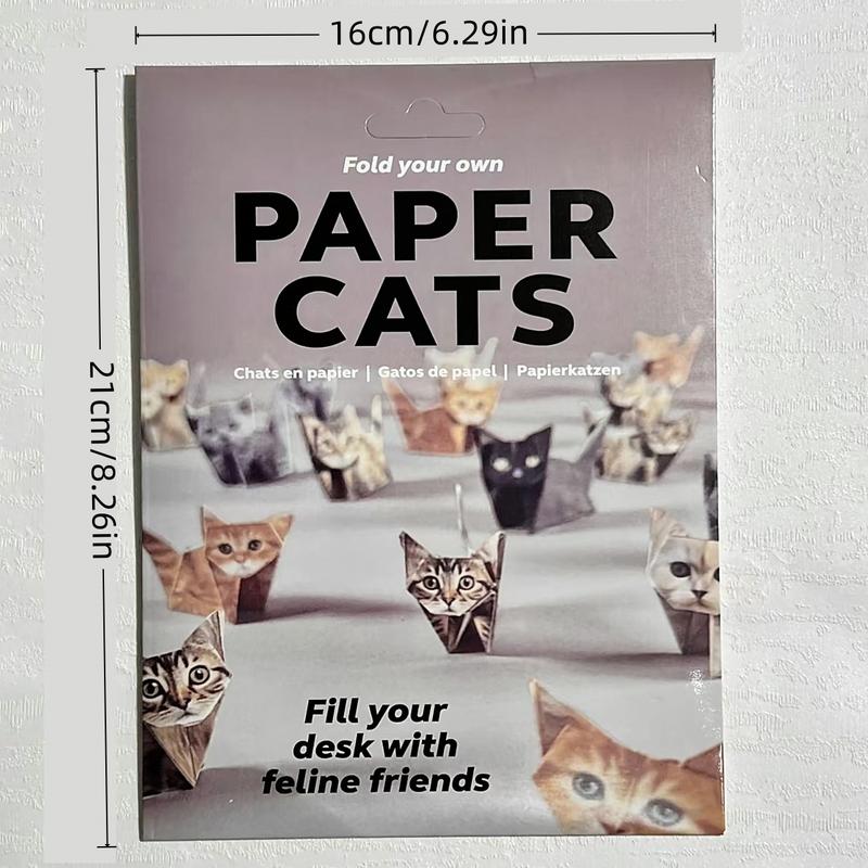 50 Pcs DIY Cat Dog Origami Set, Foldable 3D Cute Paper Craft Kit, Papercraft Figures, Handmade DIY Activity, Party Holiday Gift, Creative Christmas Present
