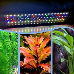 hygger Aquarium Programmable LED Light， for 12~55in Long Full Spectrum Plant Fish Tank Light with LCD Setting Display,with Timer Auto On/Off and  7 Colors, Sunrise Sunset Moon and DIY Mode，for Novices Advanced Players