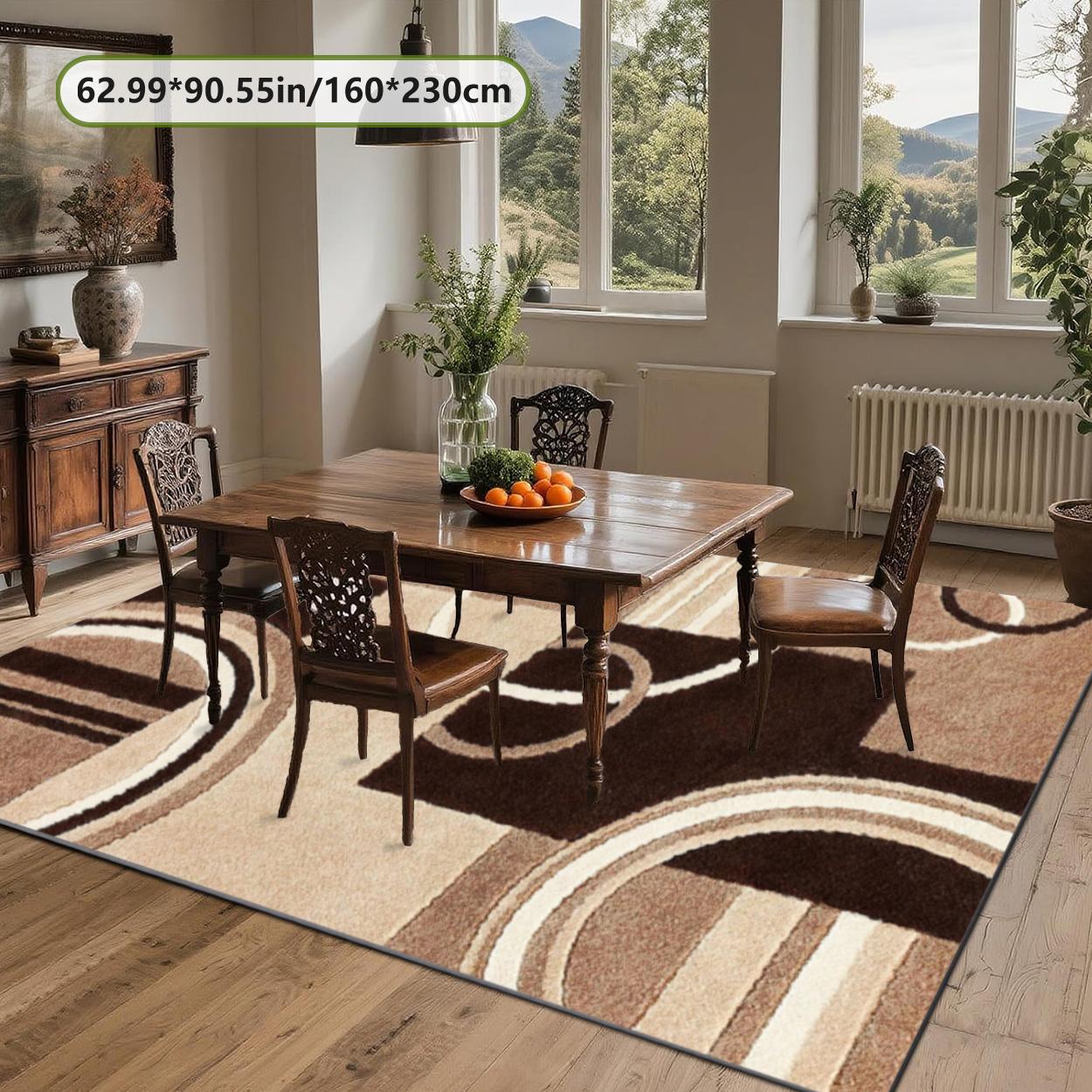 Velvet soft and comfortable patterned printed carpet, Abstract Rugs, Geometric Pattern Rug, suitable for multiple scenarios, available in various sizes, soft and non-shedding.