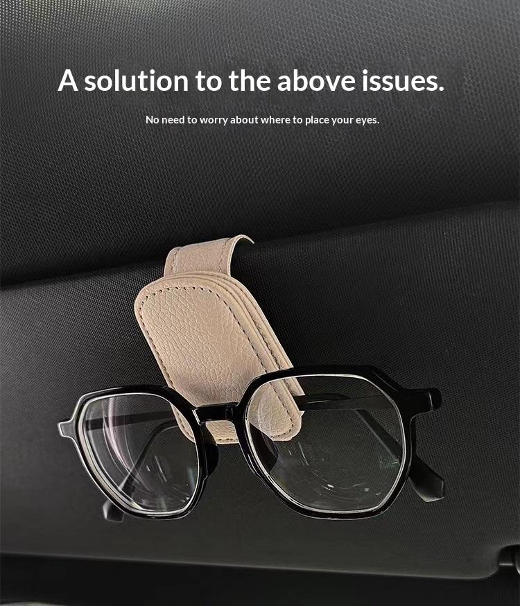 Universal Car Sun Visor Glasses Holder, Automatic Eyewear Stand, Vehicle Interior Accessory, Glasses Storage Rack, Car Organization Tool