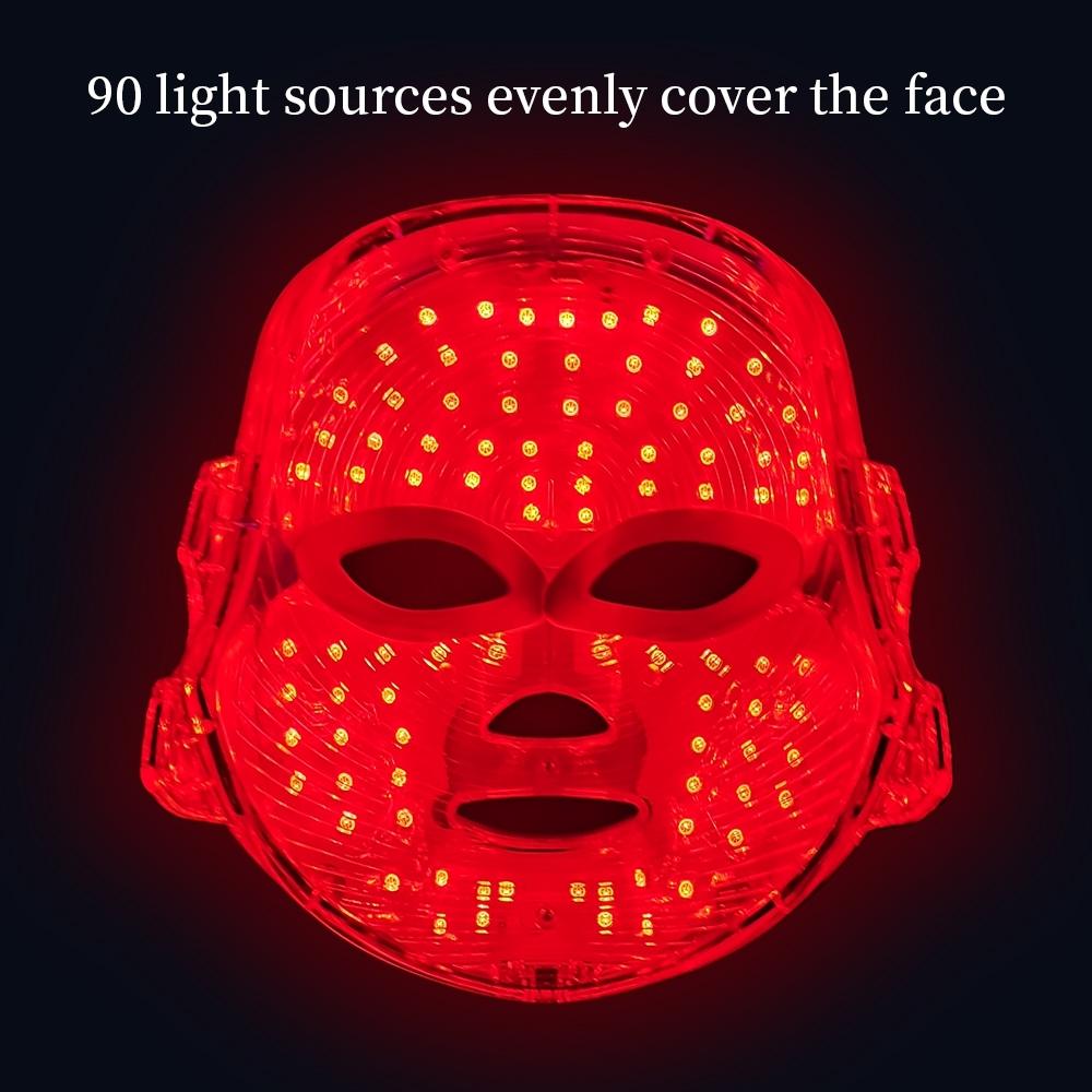 Beauty Machine LED Mask Photon Neck Mask with 7 Color Skincare Massager ...