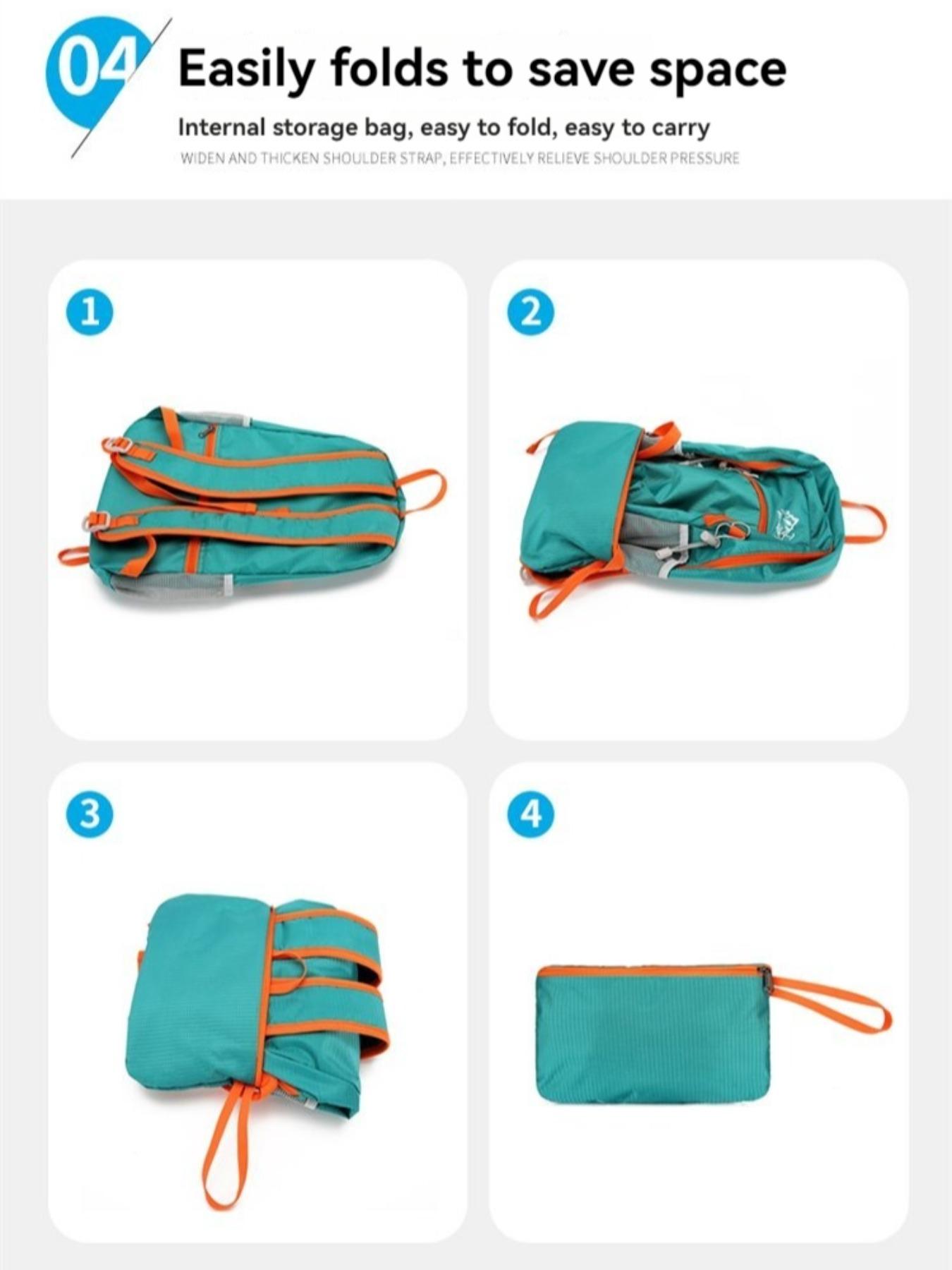 Outdoor Lightweight Foldable Backpack, Unisex Waterproof Durable Hiking Shoulder Bag, Portable Travel Camping Daily Use Bag