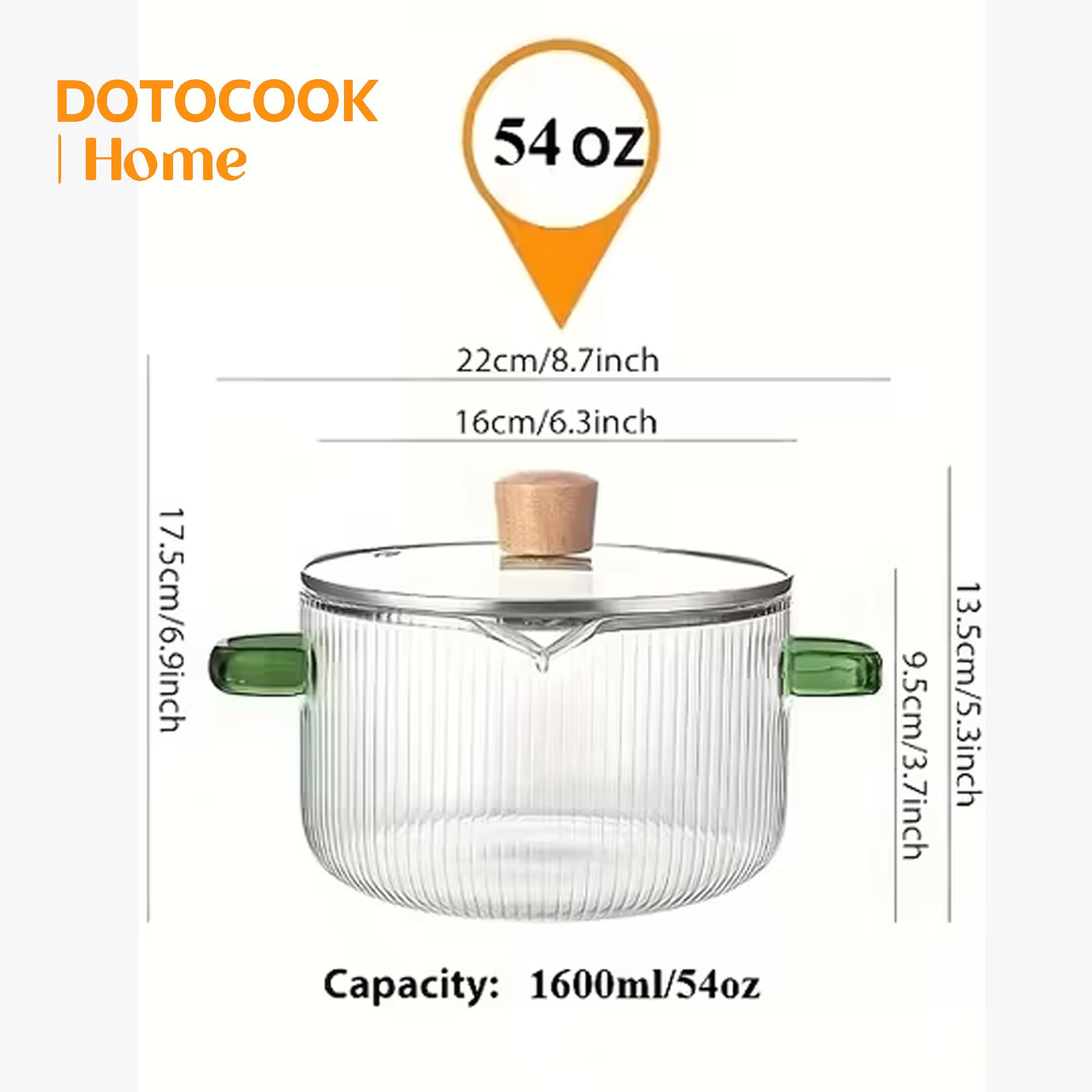 High Borosilicate Glass Dual-Ear Cooking Pot Set, Multifunctional Enamel Skillet, Healthy Meal Prep, Kitchen Cooking Cookware, Pots With Handles, High Quality Cookware, Kitchen, Restaurant, Outdoor Camping