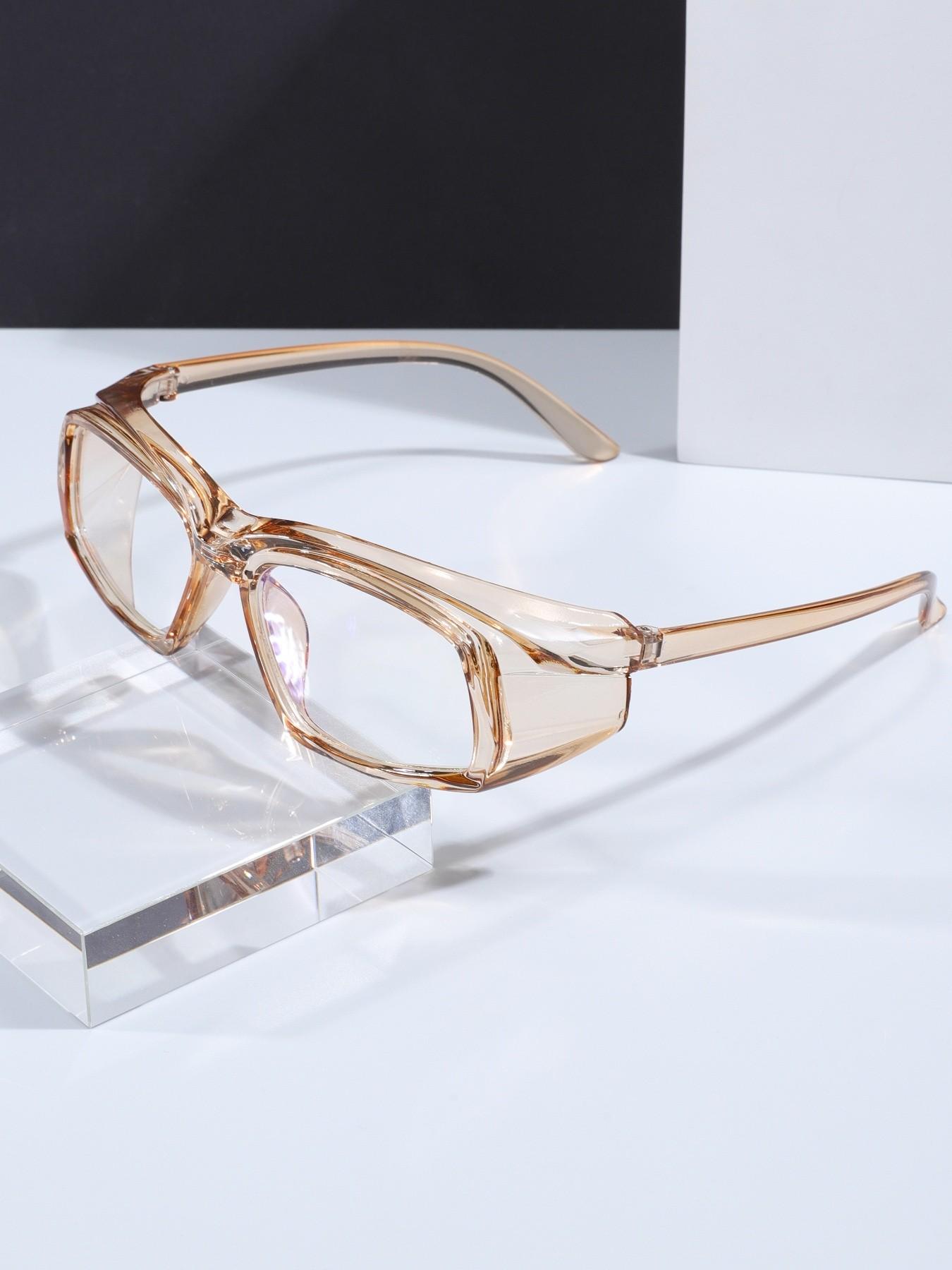 【1PC】Protective Square Frame Anti-Fog HD Eyewear, Alternative to Regular Glasses for Lab, Clinical & Outdoor Eye Protection