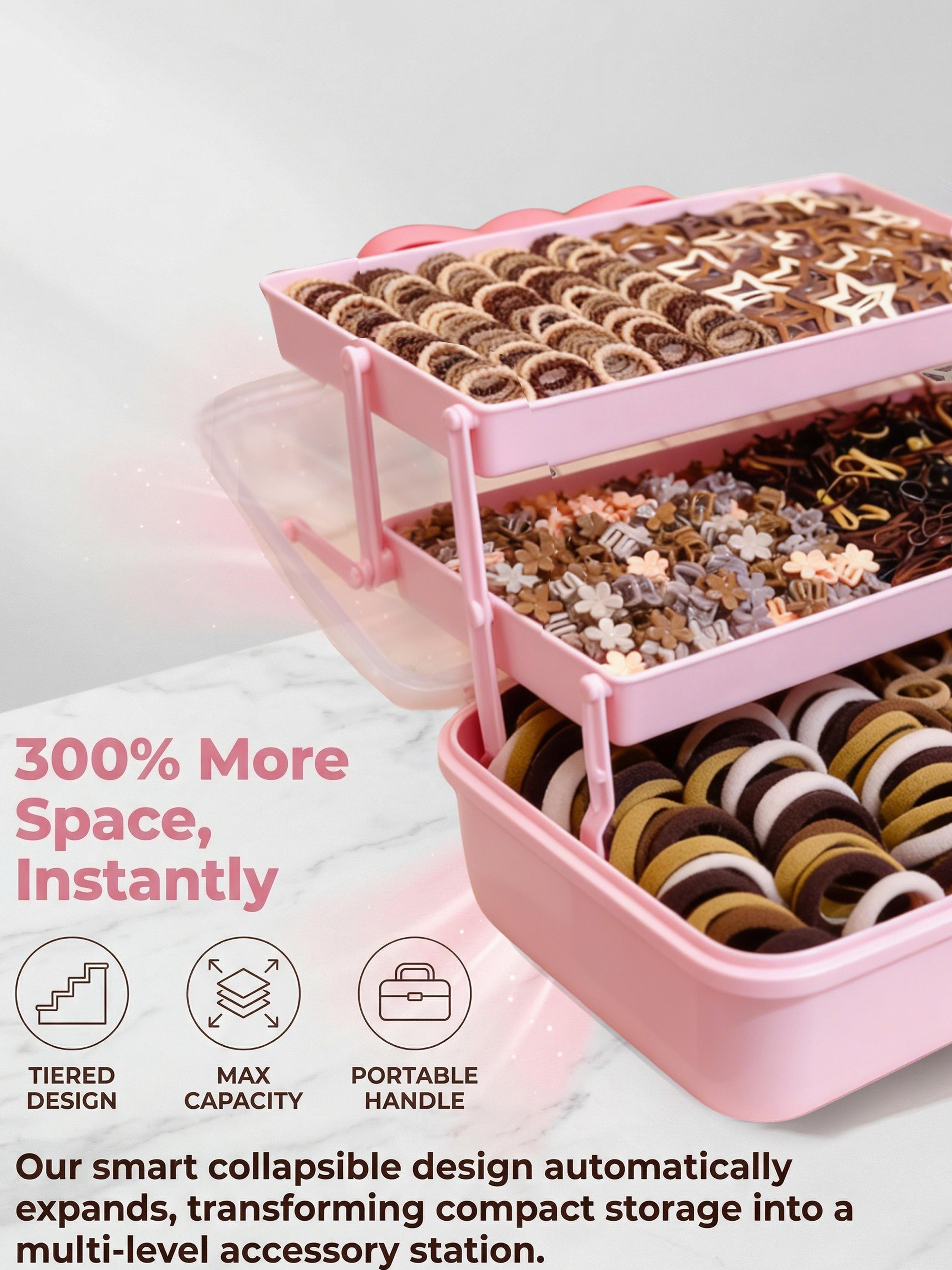 1011pcs Luxury Hair Accessory Gift Set, Includes Star Clips, Small Clamps, Elastic Bands, Portable Storage Box, Ideal for Girls, Gifts, Ladies