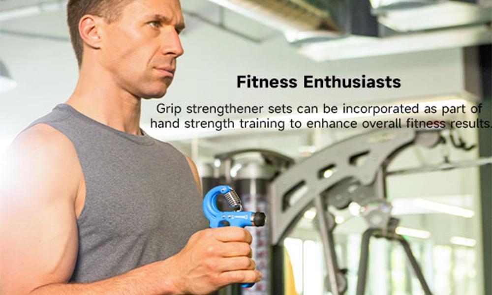 FitBeast Funny Hand Grip Strengthener Workout Kit (5 Pack) Forearm Grip Adjustable Resistance Hand Gripper, Finger Exerciser, Finger Stretcher, Grip Ring & Stress Relief Grip Ball for Athletes