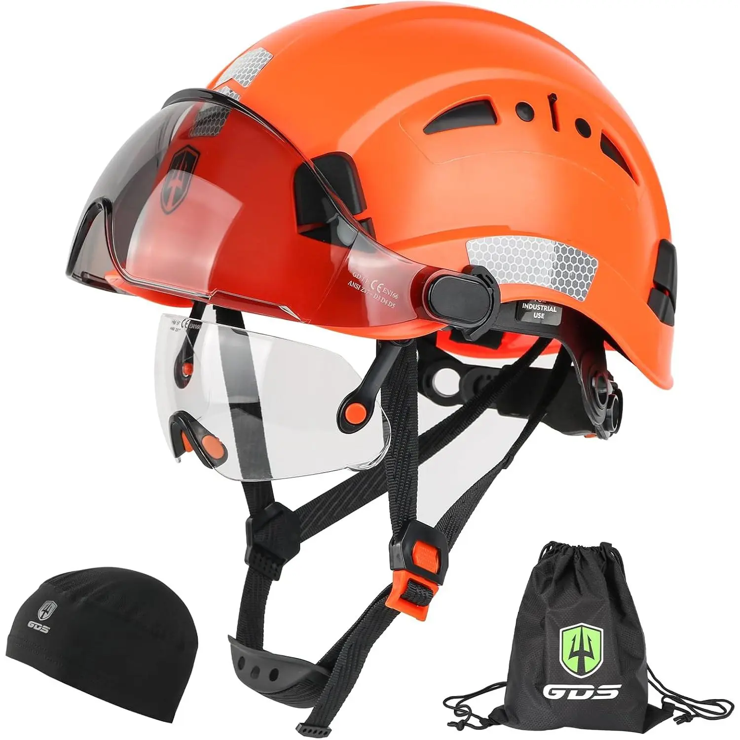 Orange with Clear built-in visor and Smoke outside